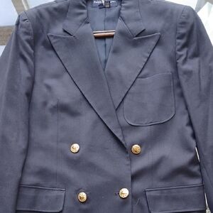 Vintage Ralph Lauren Navy Blazer with Gold Buttons